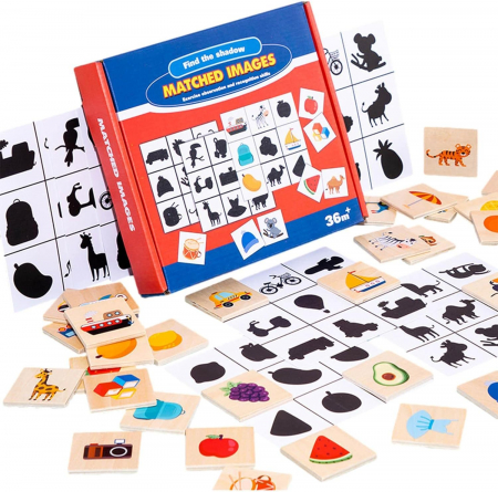 Jocuri de asociere si potrivire - Jocul umbrelor - joc de asociere de tip Montessori - Find the shadow
