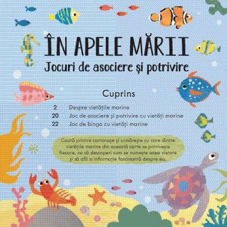 Jocuri de asociere si potrivire. In apele marii (Usborne) [2]