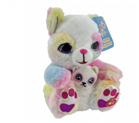 Jucarie din plus interactiva ursulet cu pui Peek a Boo [2]