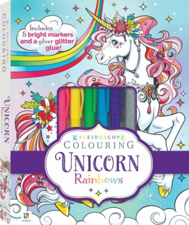 Cărţi de colorat - Kaleidoscope Colouring. Unicorn Rainbows