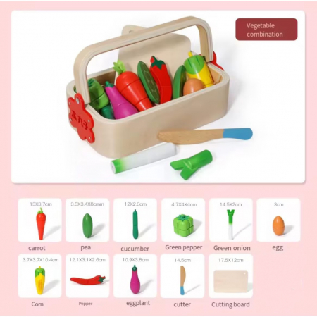 Ladita cu legume de feliat din lemn Vegetable cut open [1]