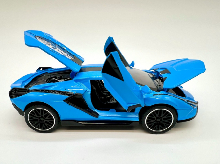 IDEI DE CADOURI - Macheta metalica cu sunete si lumini masinuta sport 15,5 cm