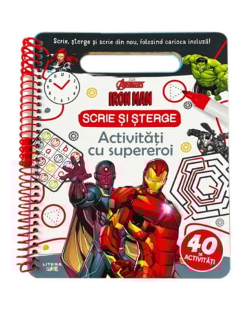 PROMOŢII - Marvel. Avengers. Iron Man. Scrie si sterge. Activitati cu supereroi