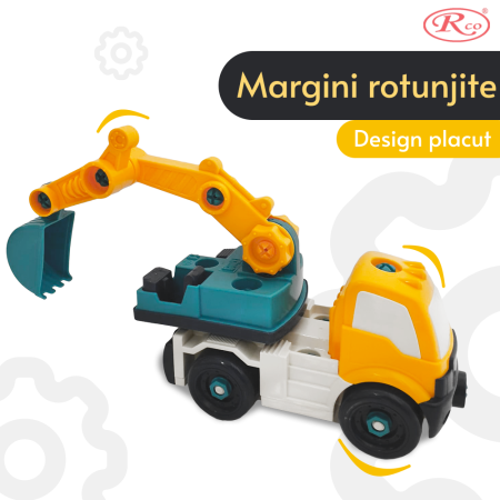 Masinuta demontabila din plastic cu suruburi si surubelnita Excavator [5]