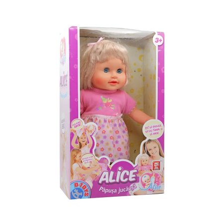 Jucării de rol - Păpușa Alice Jucăușă: cântă, vorbește, râde