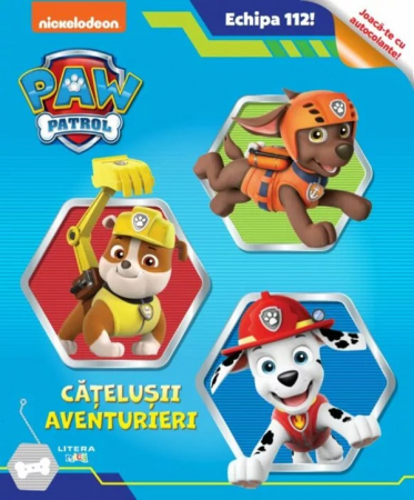 Cărţi cu autocolante - Patrula Catelusilor. Echipa 112! Catelusii aventurieri