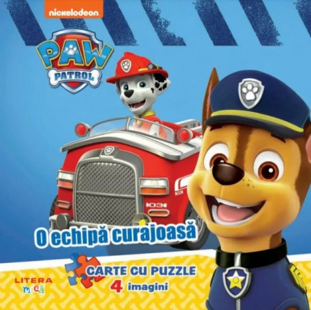 Jocuri Educative - Patrula Catelusilor. O echipa curajoasa. Carte cu puzzle