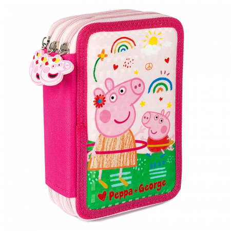 Penare - Penar 3 fermoare Peppa Pig - Peppa George