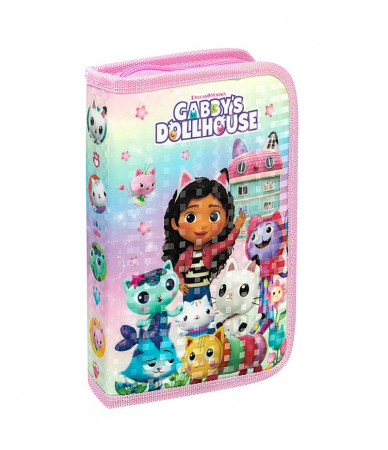 Penare - Penar textil 1 fermoar si 2 flapsuri Gabby's Dollhouse