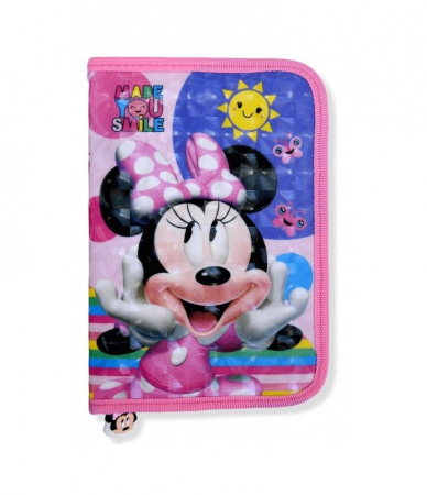 Penare - Penar Textil 1 Fermoar Si 2 Flapsuri Minnie Mouse si Daisy Made you smile, 21 X 14 X 3.5 Cm