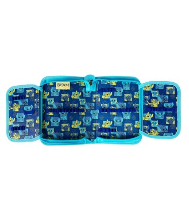 Penar textil scoala, 1 compartiment, 20 cm Stitch albastru [1]