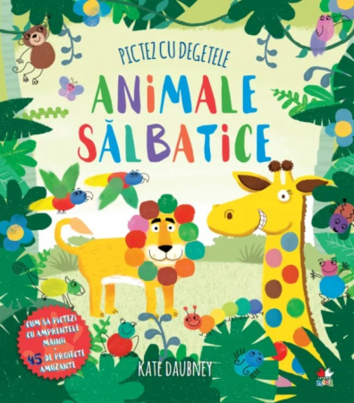 Cărţi de colorat - Pictez cu degetele. Animale sălbatice