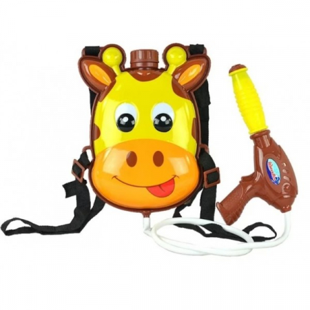 Pistoale cu apa - Pistol cu apa cu rezervor de tip rucsac cu bretele ajustabile, capacitate 1L model girafa
