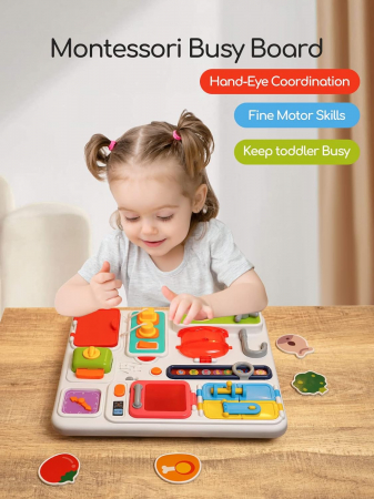Placa senzoriala Montessori bucatarie cu sunete si lumini Huanger [4]