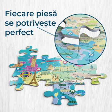 Puzzle 240 de piese Descopera Europa [2]