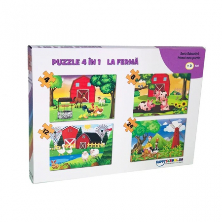 PROMOŢII - Puzzle 4 in 1 LA FERMA