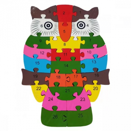 PROMOŢII - Puzzle BUFNITA din lemn, cu piese mari