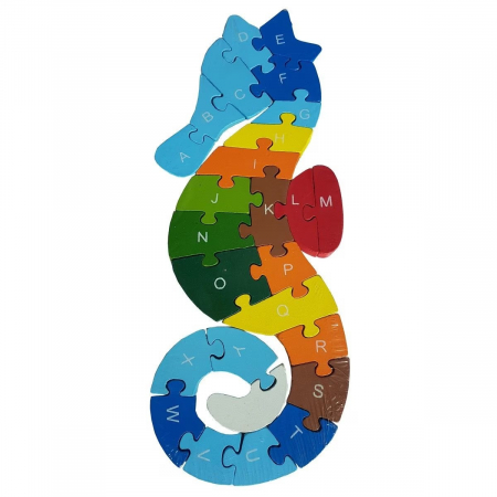 PROMOŢII - Puzzle calut de mare din lemn, cu piese mari