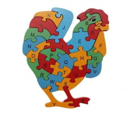 Puzzle - Puzzle COCOS din lemn, cu piese mari