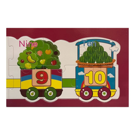 Puzzle de podea din lemn 30 de piese model numere [4]