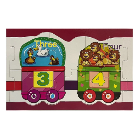 Puzzle de podea din lemn 30 de piese model numere [3]