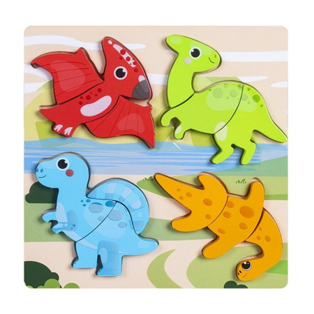 Puzzle - Puzzle din lemn 3D 4 in 1 diferite tematici