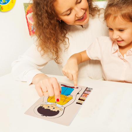 Puzzle din lemn în straturi Anatomia Corpului uman - BĂIAT [3]