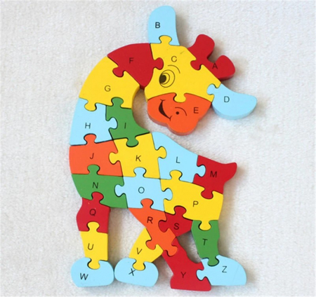 PROMOŢII - Puzzle GIRAFA din lemn, cu piese mari 2