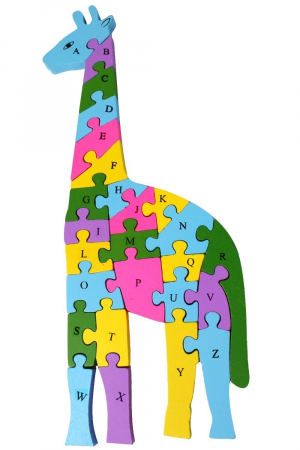 PROMOŢII - Puzzle GIRAFĂ din lemn, cu piese mari 2