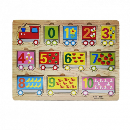 PROMOŢII - Puzzle incastru din lemn Trenuletul numerelor