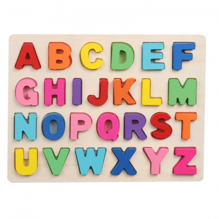 PUZZLE LITERE ALFABET din lemn în relief [1]