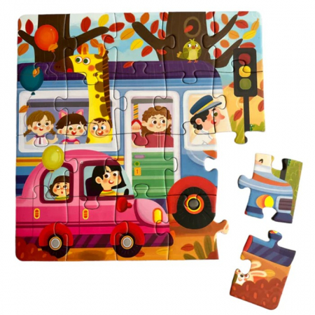 Puzzle magnetic 3 in 1 vehicule, alfabet si numere [2]
