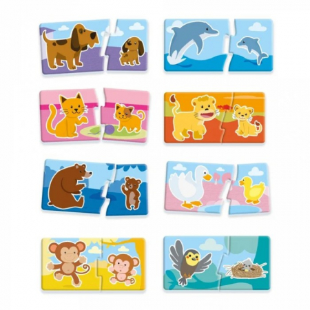 Puzzle Mama si puiul - Mothers and Puppies [1]