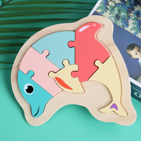 Puzzle mic din lemn 3D animale [2]
