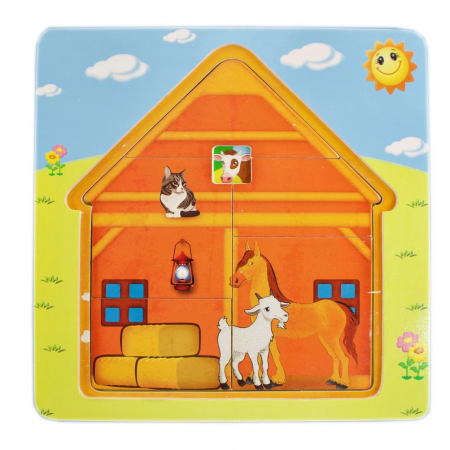 Puzzle suprapus din lemn FERMA [2]