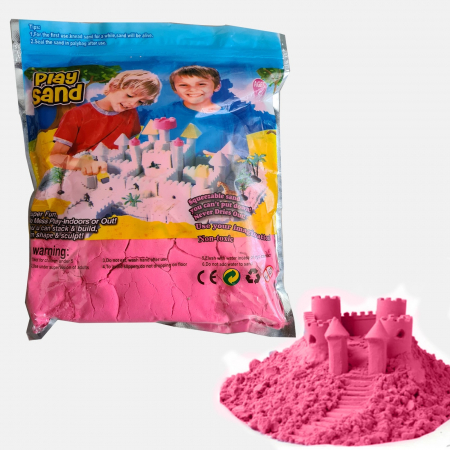 Jucării senzoriale - Rezervă nisip kinetic roz - Play sand - 1 kg