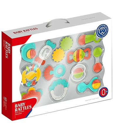 Jucării bebe - Set 12 zornaitori si jucarii gingivale pentru bebelusi, Huanger