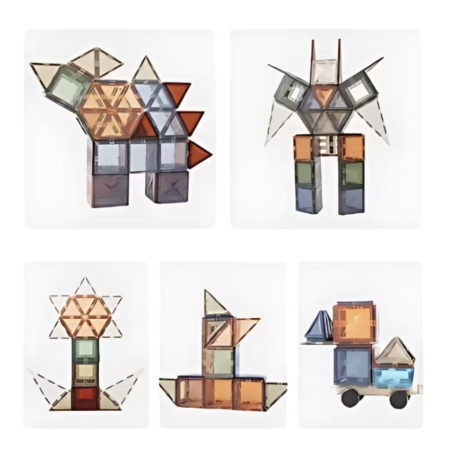 Set 20 de piese de construit magnetice din plastic transparent Onshine [2]