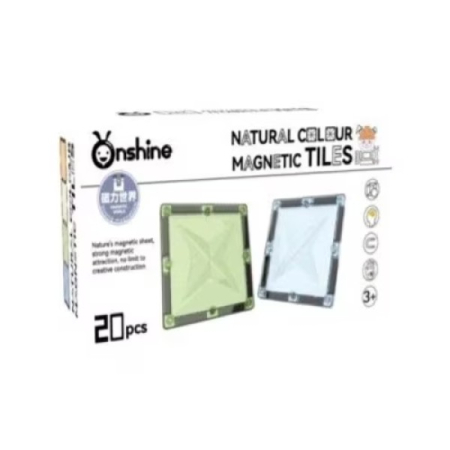 Jucării creative - Set 20 de piese de construit magnetice din plastic transparent Onshine