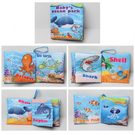 Set 3 cărticele textile pentru bebeluşi - ANIMALE [1]