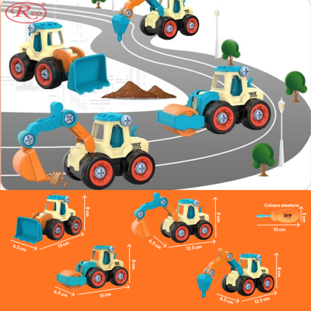 Set 4 masinute de asamblat cu suruburi utilaje agricole [5]