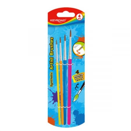 Pictura - Set 4 pensule cu varf rotund Keyroad