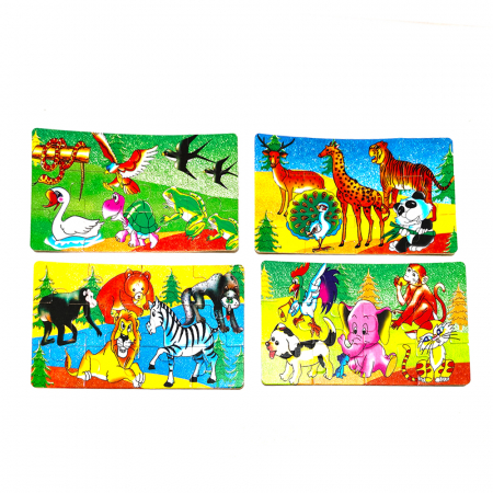 Set 4 puzzle din lemn  Animalele lumii [1]