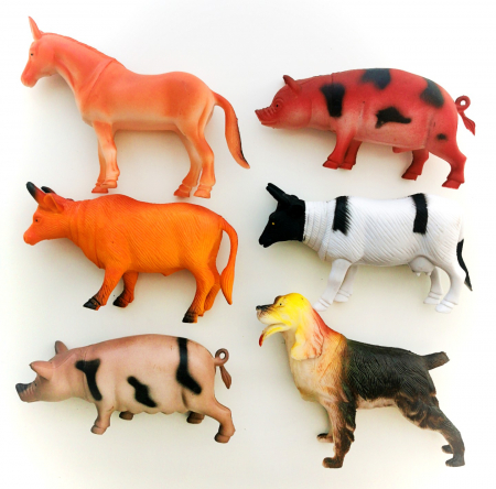Jucării de rol - Set 6 figurine ANIMALE DE LA FERMĂ