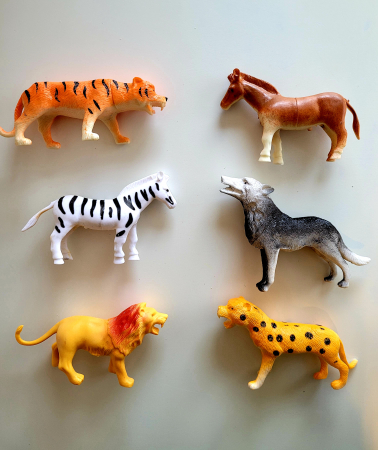 Jucării de rol - Set 6 figurine animale din junglă 3