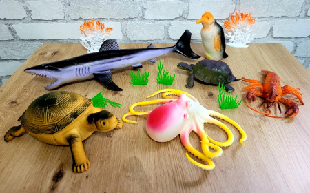 Jucării de rol - Set 6 figurine ANIMALE MARINE XXL