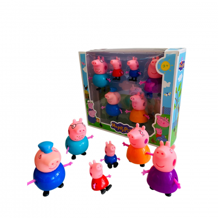 Jucării personaje din desene animate - Set 6 figurine din plastic Peppa Pig