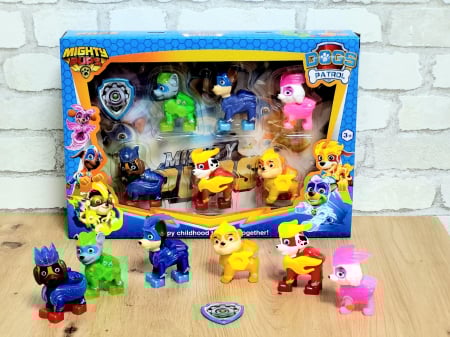 Jucării personaje din desene animate - Set 6 figurine Patrula Catelusilor Catelusii cei puternici