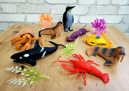 Jucării de rol - Set 8 figurine animale marine
