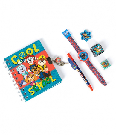 Set cadou cu ceas, Agenda si instrumente, Patrula Catelusilor, 6 piese [1]